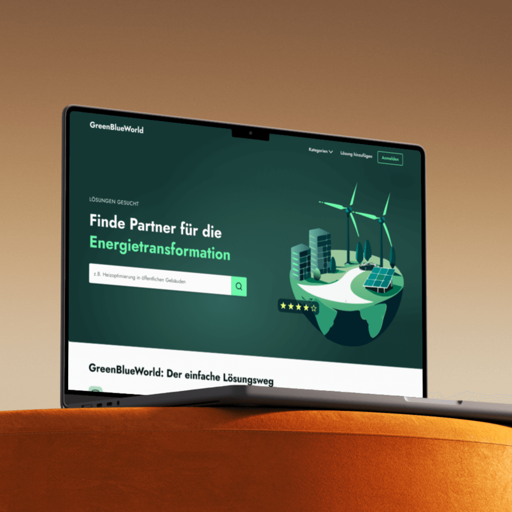 GreenBlueWorld sustainable energy platform design and branding